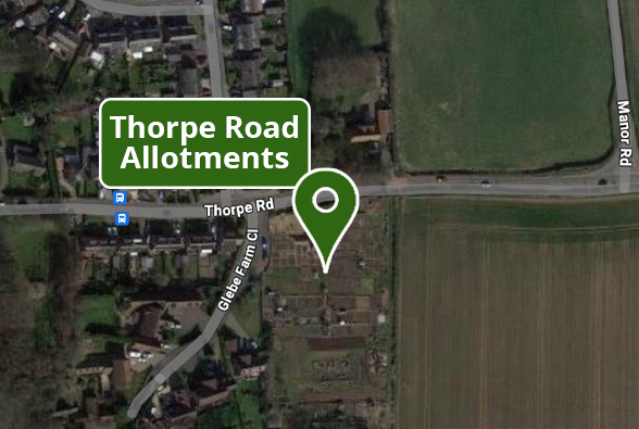 Thorpe Road allotments map marker